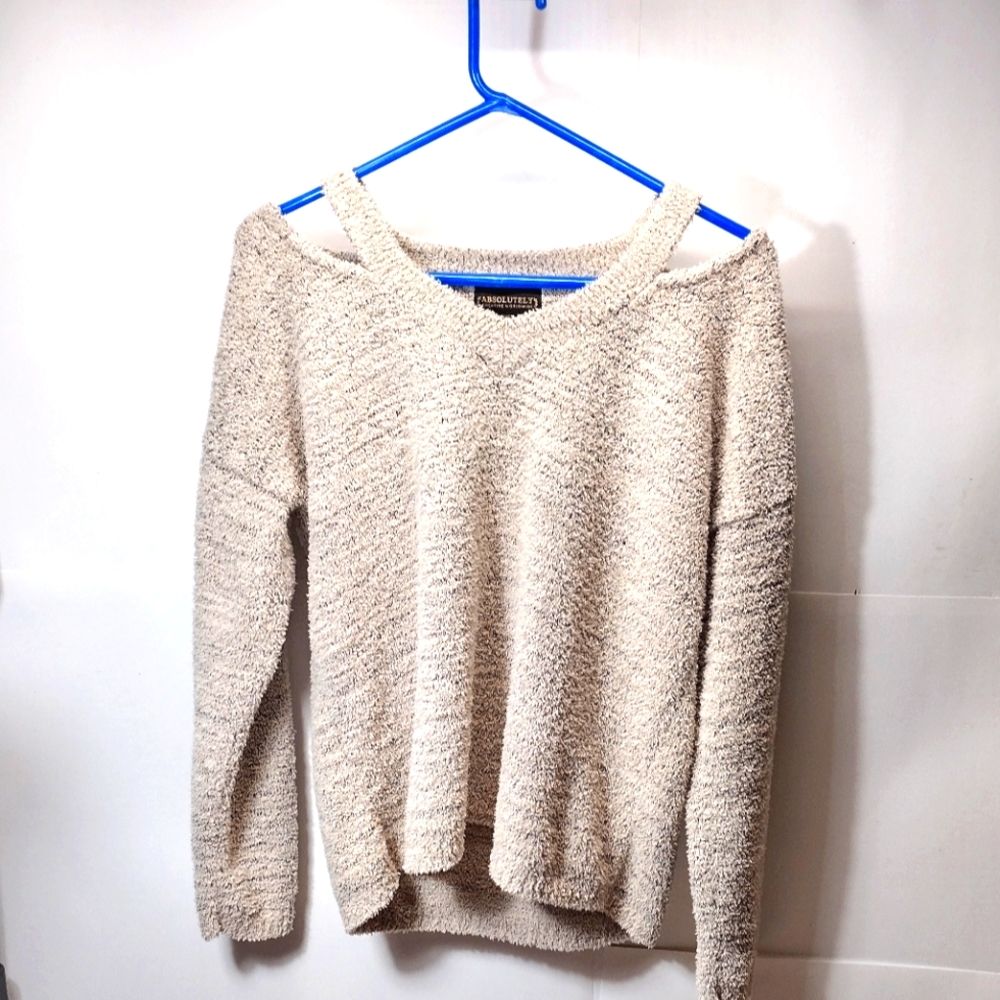 Absolutely Creative Worldwide Soft Open Shoulder Sweater l Size Large l USA
